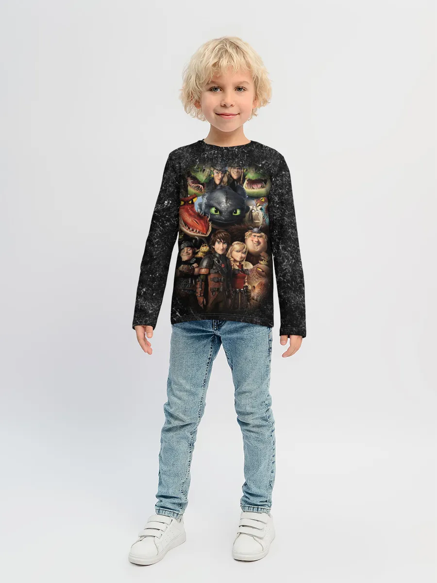 Детский лонгслив / Как приручить дракона