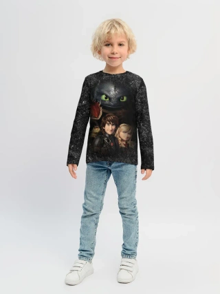 Детский лонгслив / Беззубик и викинги