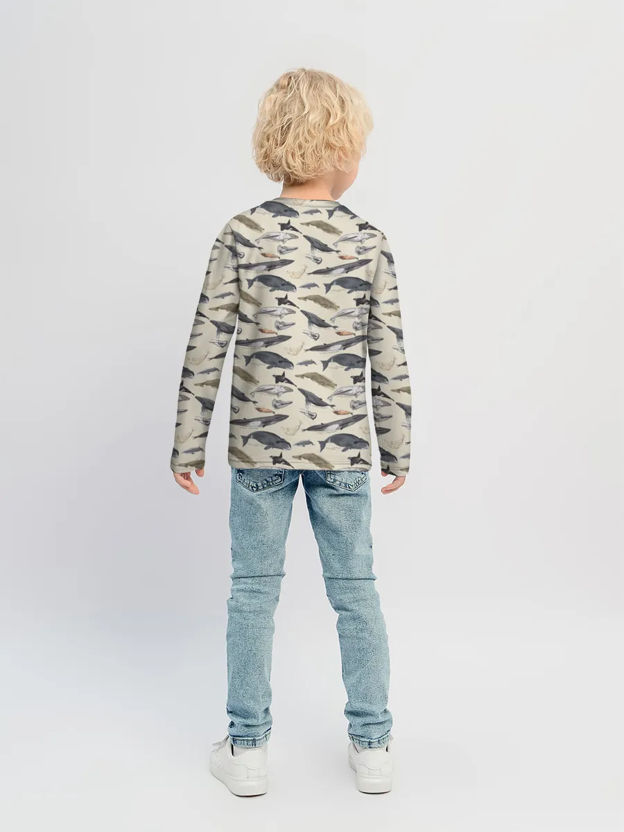 Детский лонгслив / Whales pattern