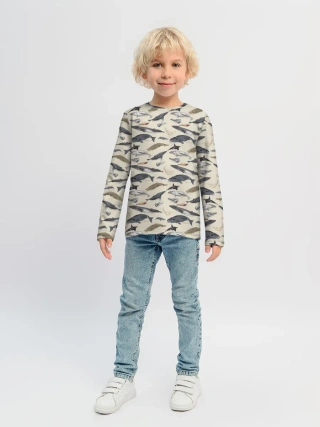 Детский лонгслив / Whales pattern