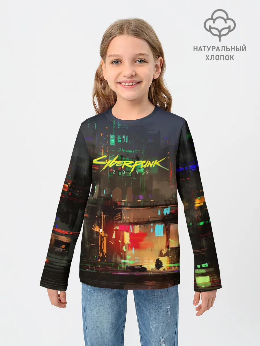 Детский лонгслив / Cyber Punk 2077