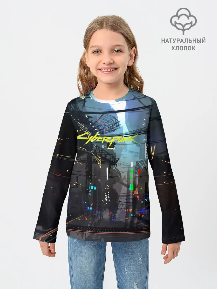Детский лонгслив / Cyber Punk 2077
