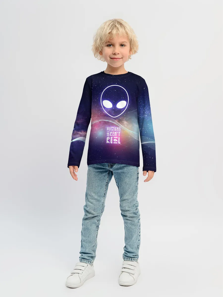 Детский лонгслив / НЛО: людей не существует.