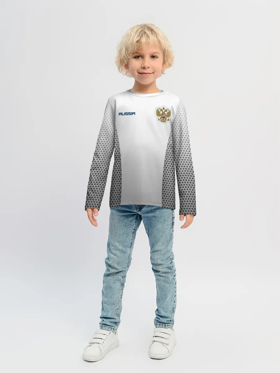 Детский лонгслив / Сборная России форма с сеткой