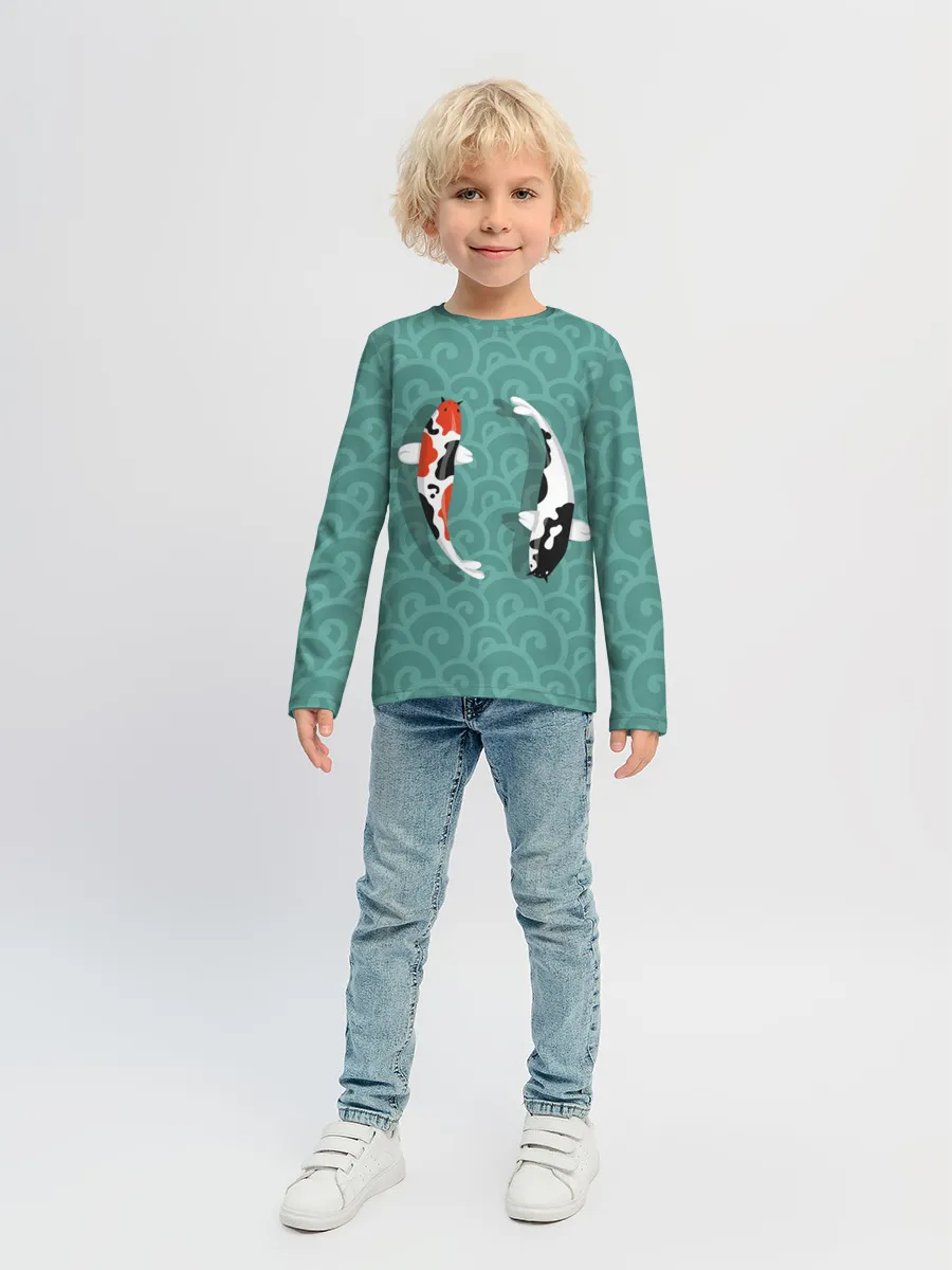 Детский лонгслив / Японские рыбки