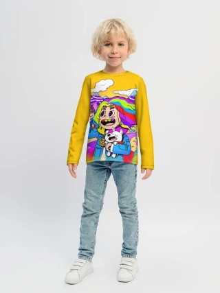 Детский лонгслив / 69 rainbow