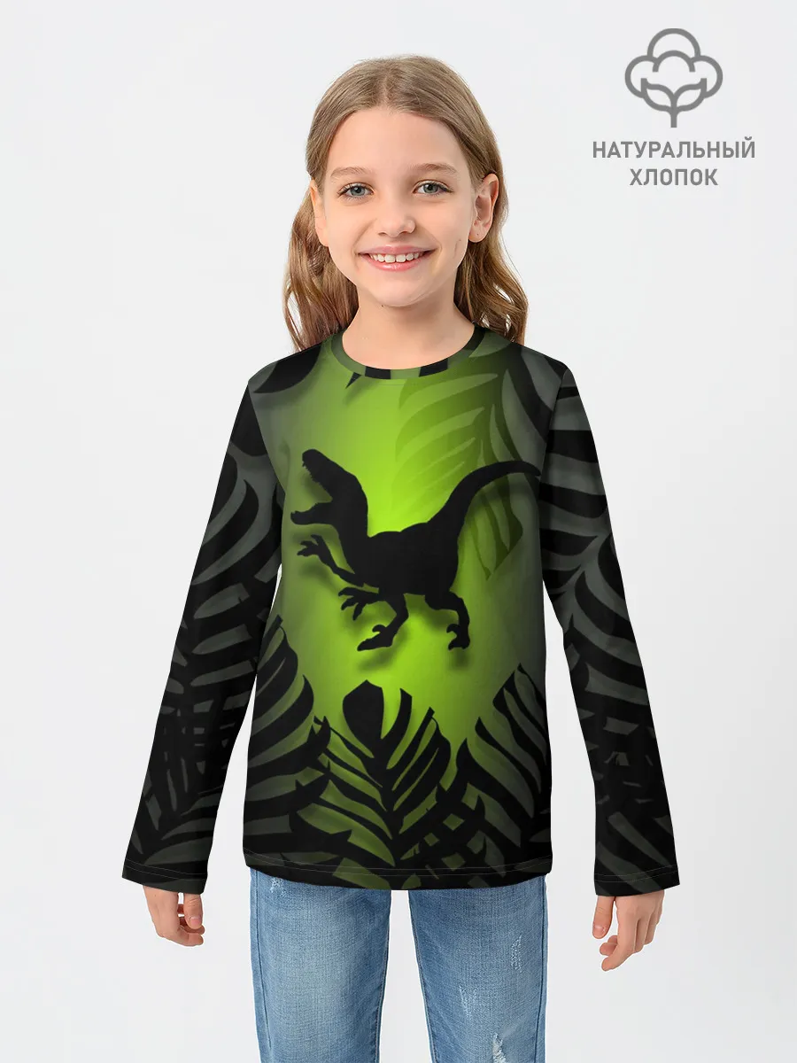 Детский лонгслив / Велоцераптор