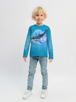 Детский лонгслив / Дельфин