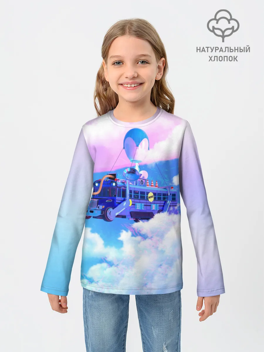 Детский лонгслив / Fortnite Bus