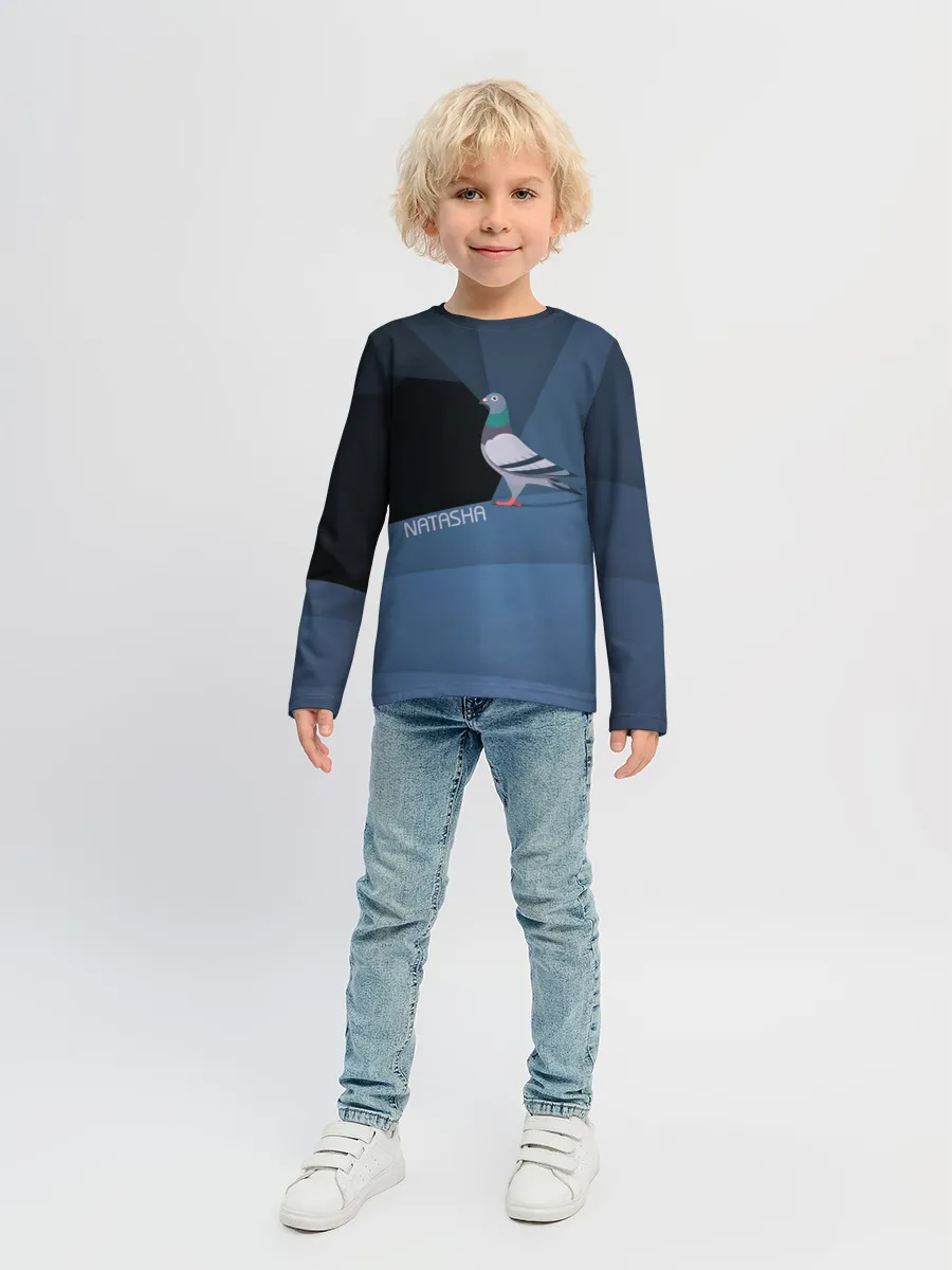 Детский лонгслив / Голубь Наташа