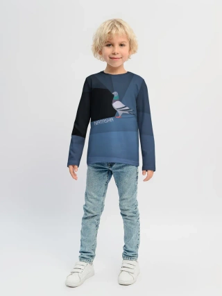 Детский лонгслив / Голубь Наташа