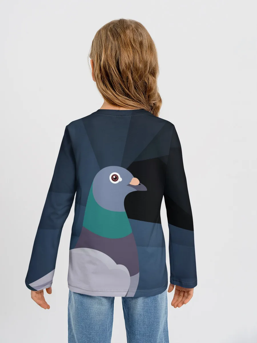 Детский лонгслив / Голубь Наташа