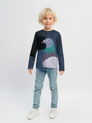 Детский лонгслив / Голубь Наташа