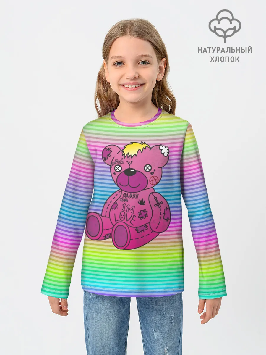 Детский лонгслив / Мишка Lil Peep