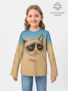 Детский лонгслив / Grumpy cat ART