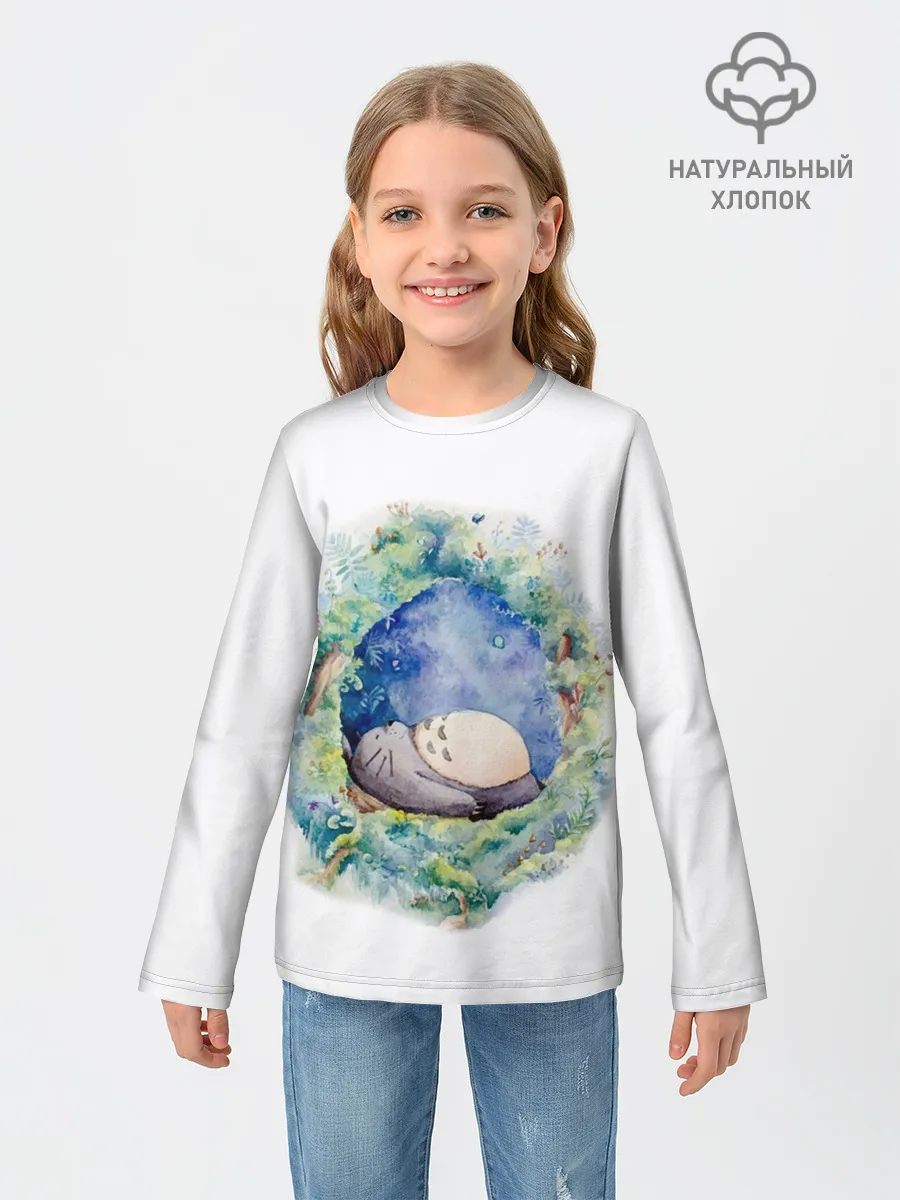 Детский лонгслив / Тоторо спит