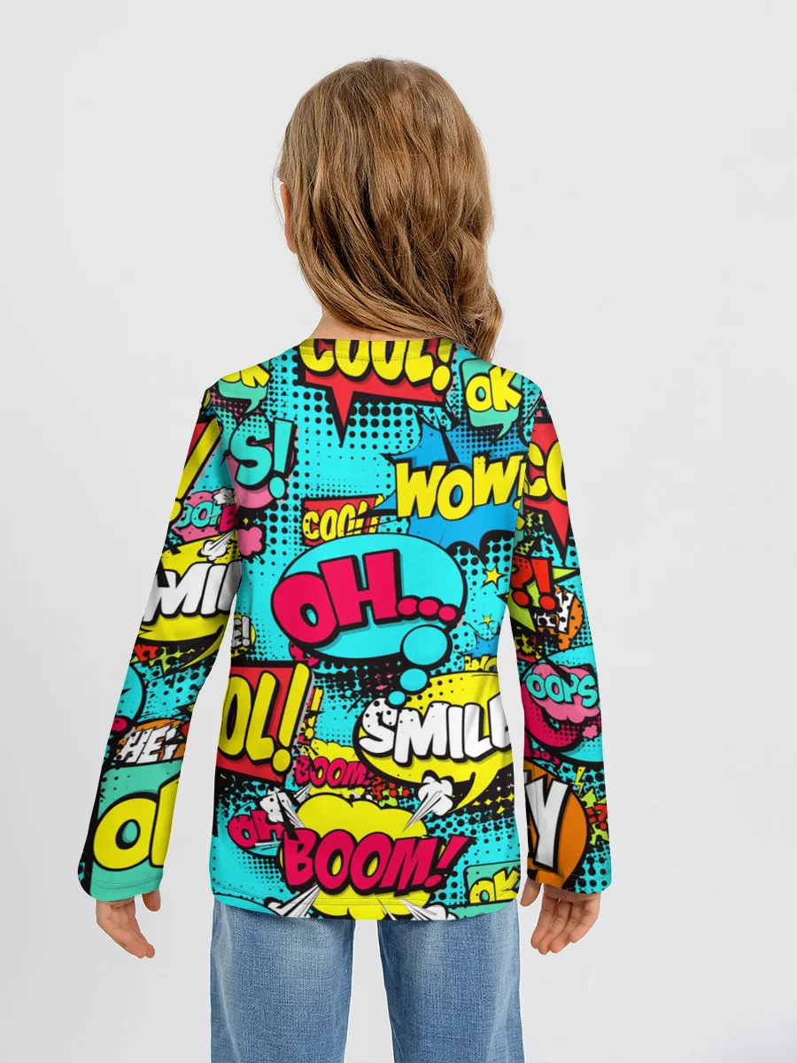 Детский лонгслив / Поп-арт в моде