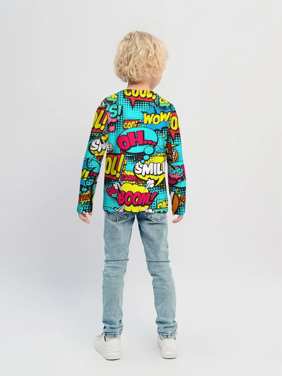 Детский лонгслив / Поп-арт в моде