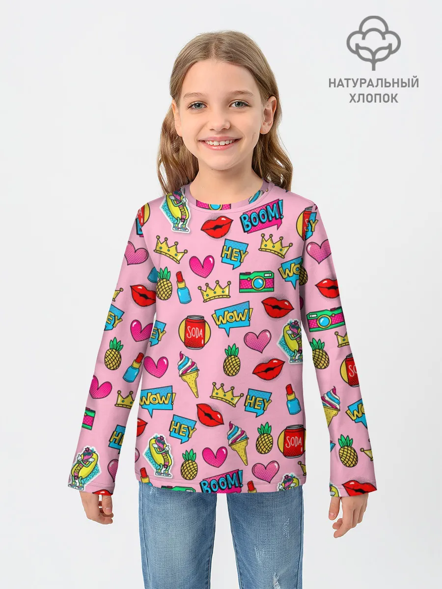 Детский лонгслив / Pop Art