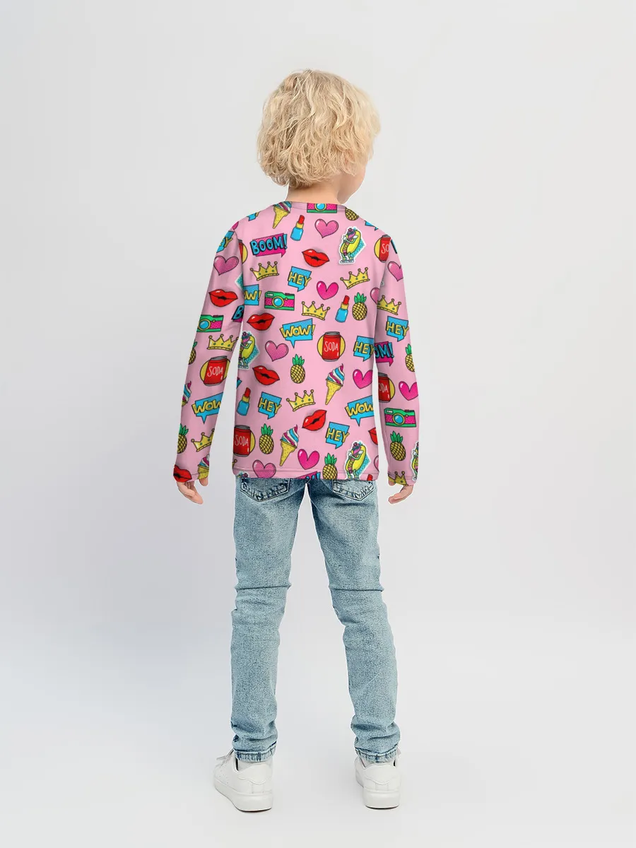 Детский лонгслив / Pop Art