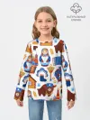 Детский лонгслив / Традиционный поп арт