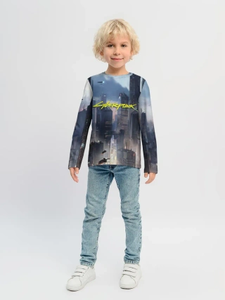Детский лонгслив / Cyberpunk 2077 city