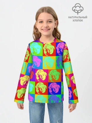 Детский лонгслив / pop-art Marilyn Monroe