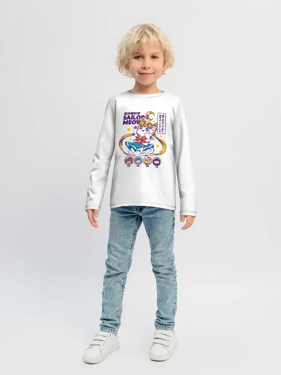 Детский лонгслив / Sailor Meow