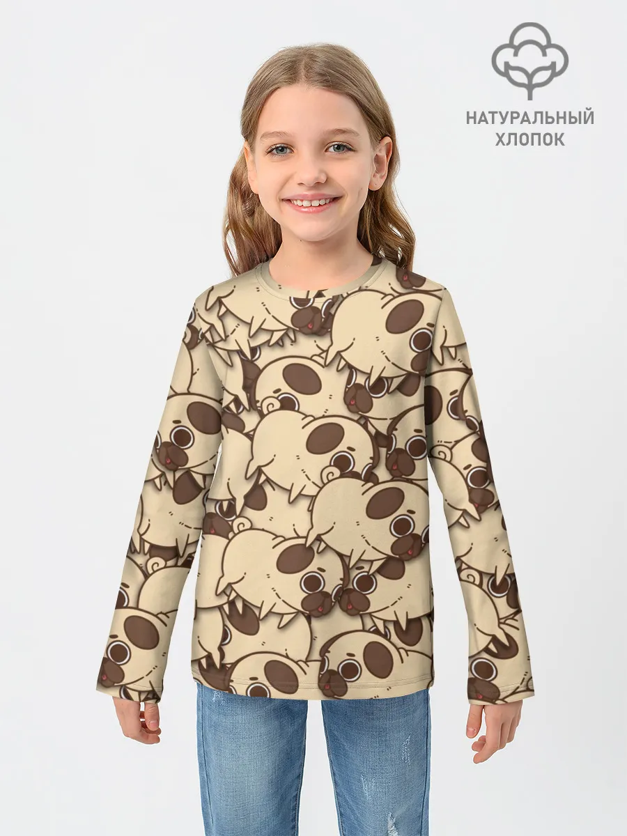 Детский лонгслив / мопс