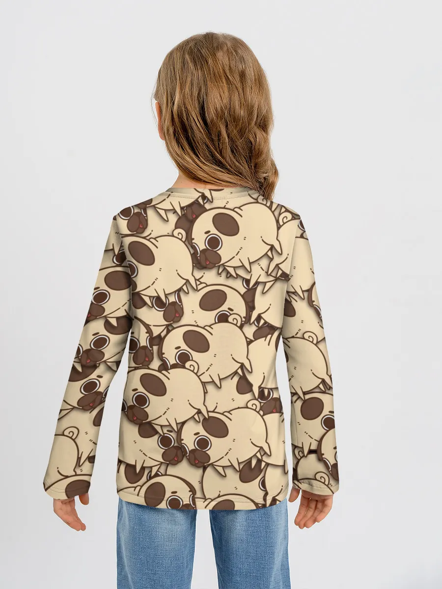 Детский лонгслив / мопс