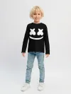 Детский лонгслив / Marshmello black