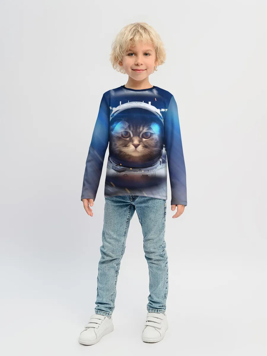 Детский лонгслив / КОТ АСТРОНАВТ