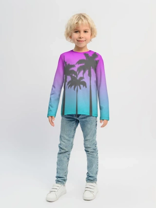 Детский лонгслив / Пальмы 80s