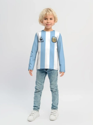 Детский лонгслив / Марадона Аргентина ретро