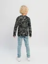Детский лонгслив / Камуфляж с кабаном