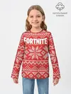 Детский лонгслив / Новогодний Fortnite