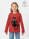 Детский лонгслив / Черный Кот