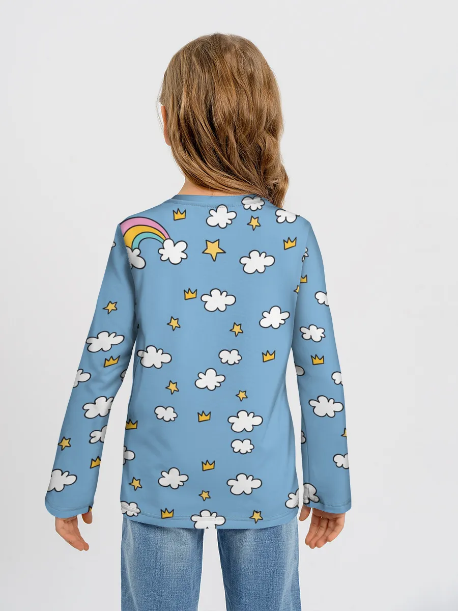 Детский лонгслив / Радужный Единорог