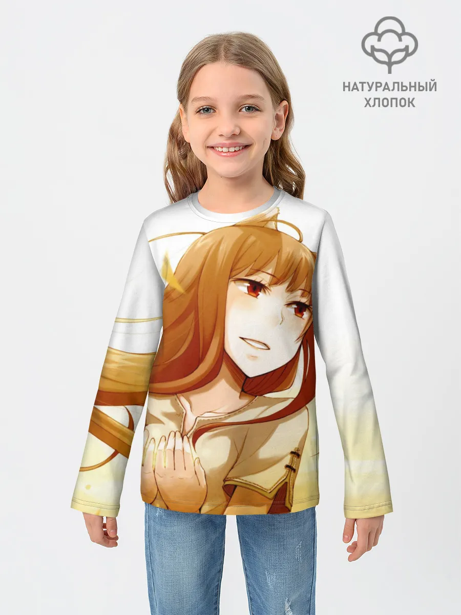 Детский лонгслив / Волчица и пряности Холо