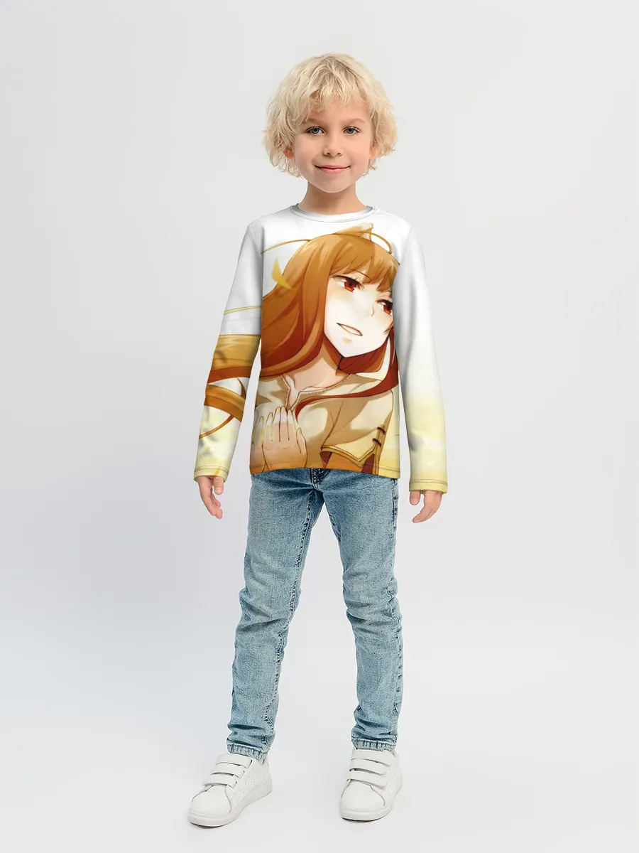 Детский лонгслив / Волчица и пряности Холо