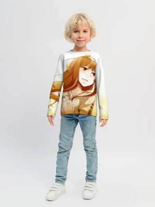 Детский лонгслив / Волчица и пряности Холо