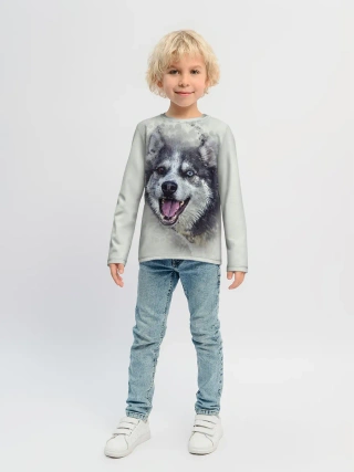 Детский лонгслив / Хаска