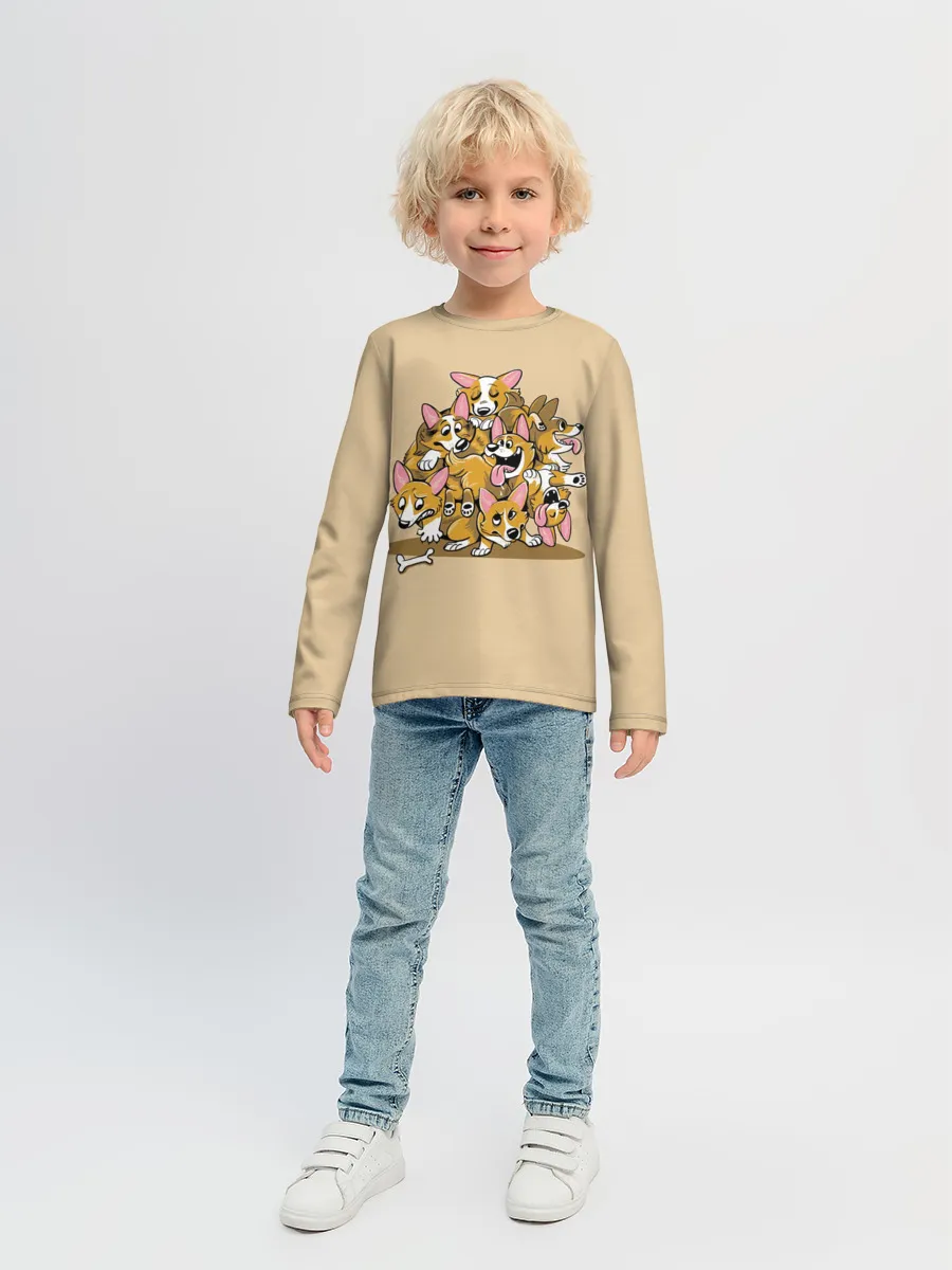 Детский лонгслив / Корги