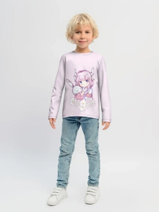 Детский лонгслив / Дракон-Горничная Кобаяши