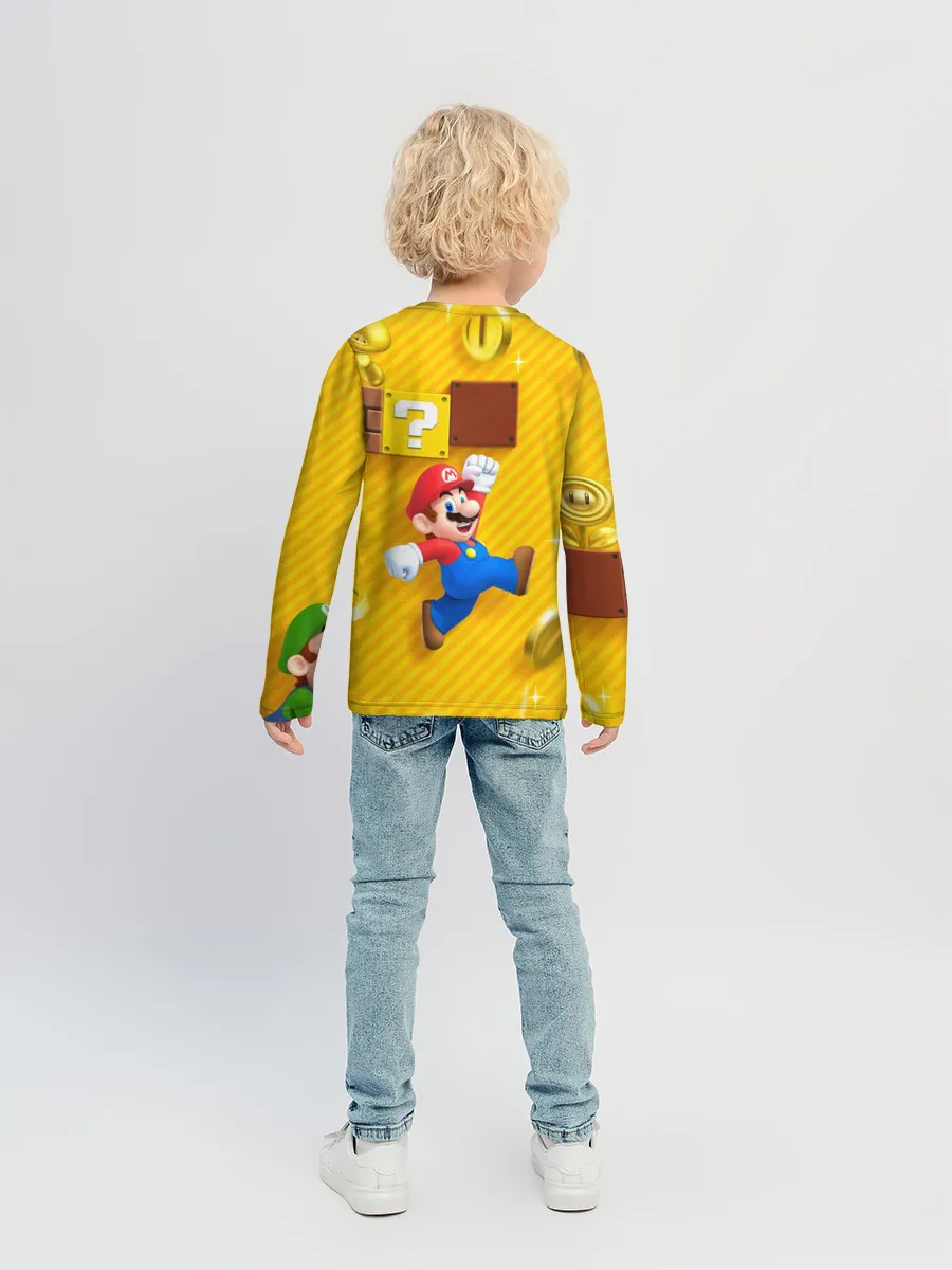 Детский лонгслив / Супер Марио