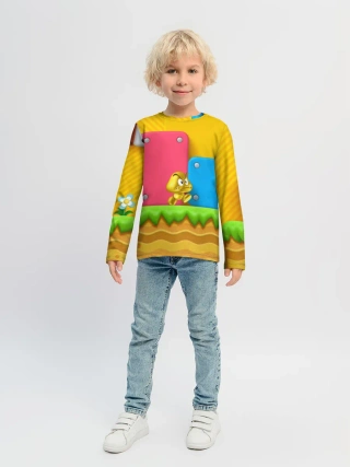 Детский лонгслив / Супер Марио