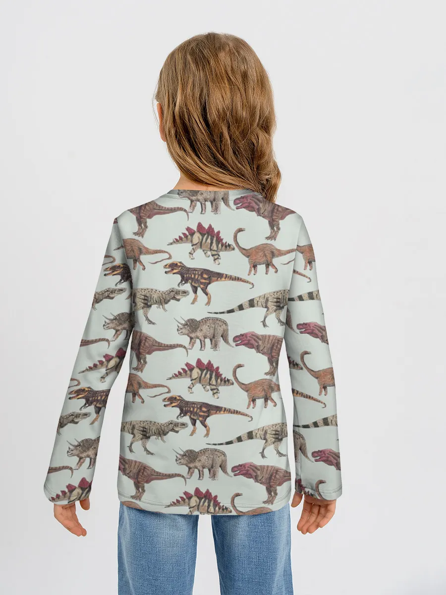 Детский лонгслив / Динозавры