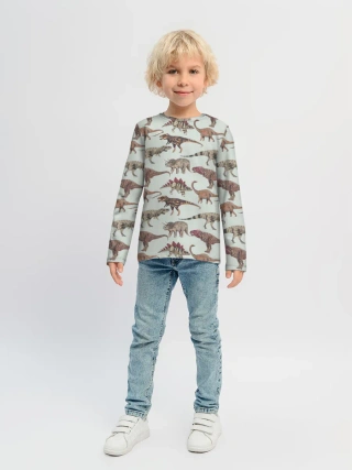 Детский лонгслив / Динозавры