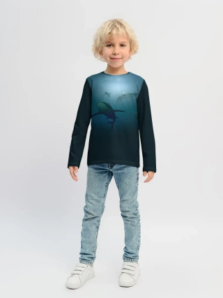 Детский лонгслив / Акулы