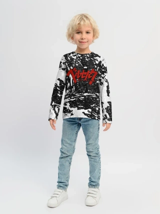 Детский лонгслив / BERSERK лого чб